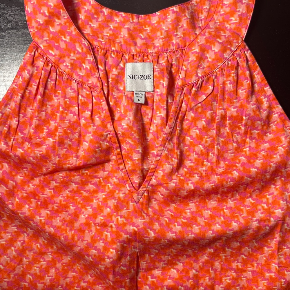 Nic & Zoe SPOTTY STRIPES DRESS - nwot - size L - 100% cotton - Picture 7 of 10